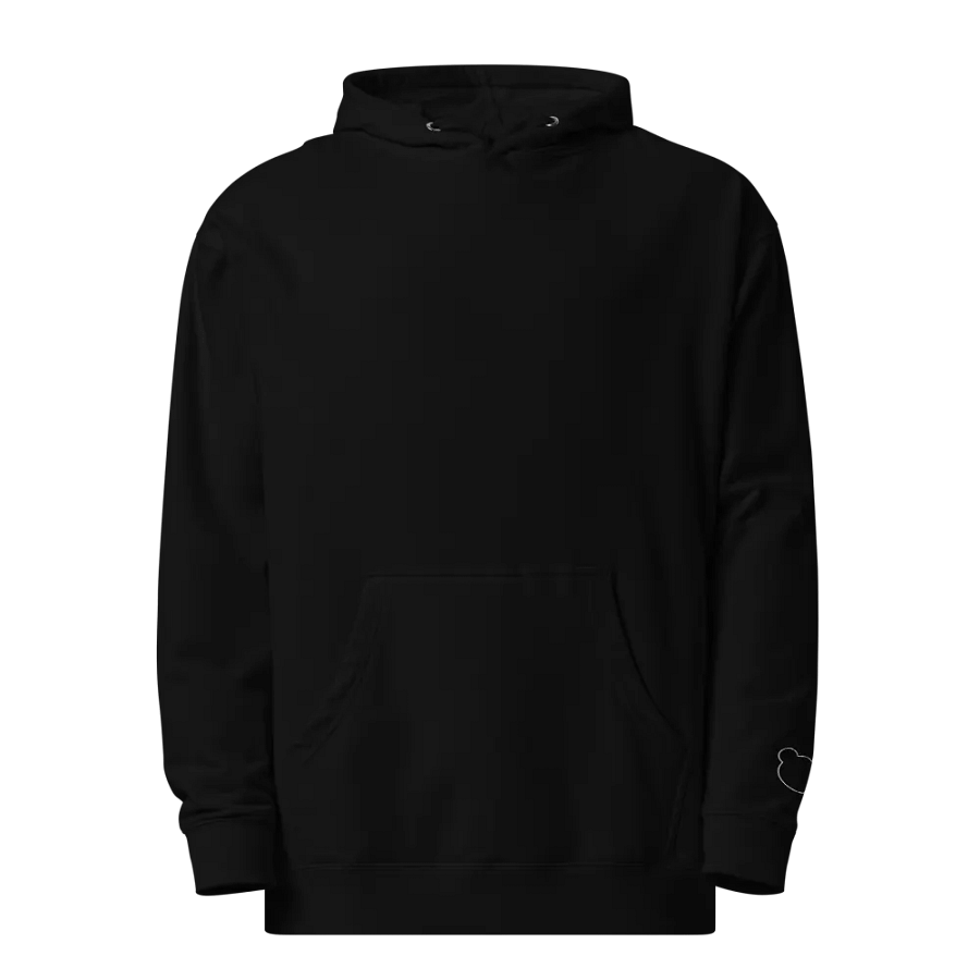 Outline Teddy Bear Embroidered Sleeve Hoodie product image (3)