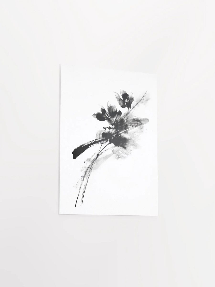Ink Bloom I: Monochromatic Floral Art Print product image (3)
