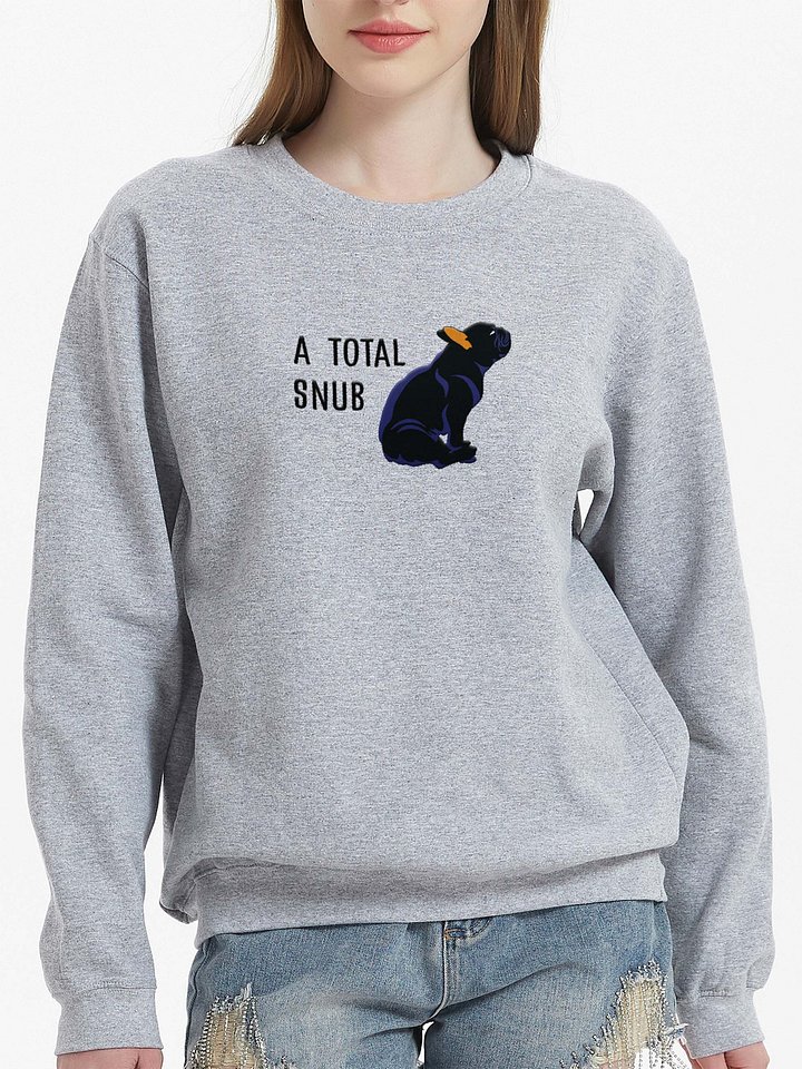 A Total Snub Sweatshirt (Embroidered) of a French Bulldog(Black) product image (2)