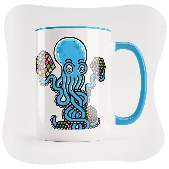 Blue Octo Cube Ft. Skull - Mug product image (1)