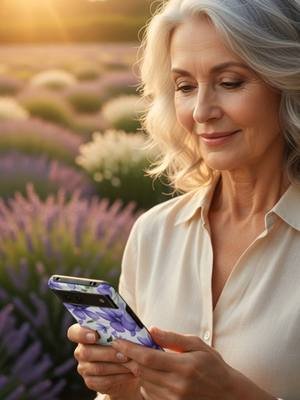 Purple Floral Pattern Phone case  #https://suesplace98.etsy.com