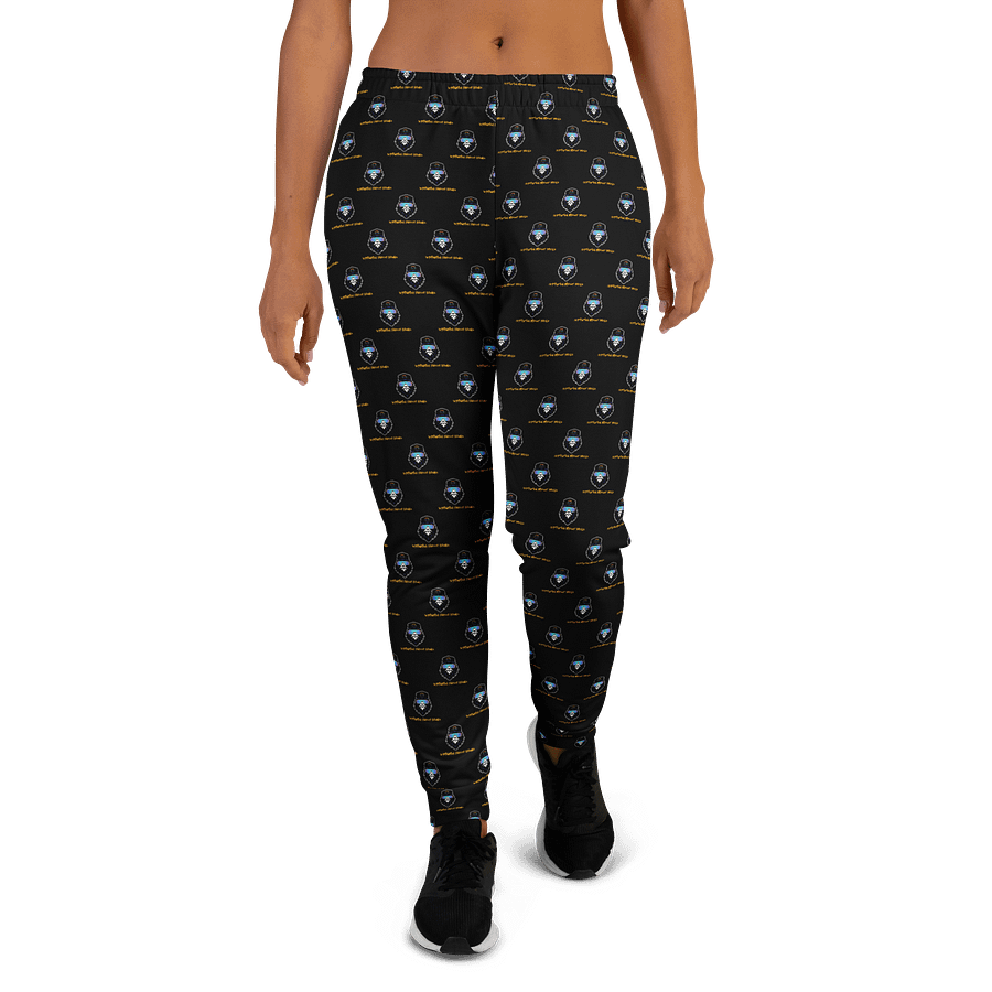 Synthsquatch Fitness Bigfoot Monogram Logo All-Over Print Women's Joggers (Black) product image (2)