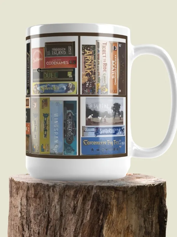 Board Game Collection Mug, large 15 oz Kallax Coffee Cup for Board Gamers product image (1)