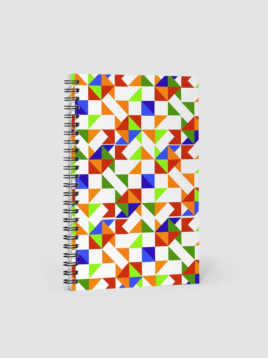 Geometric Shapes Multicolored Throw Spiral Notebook product image (1)
