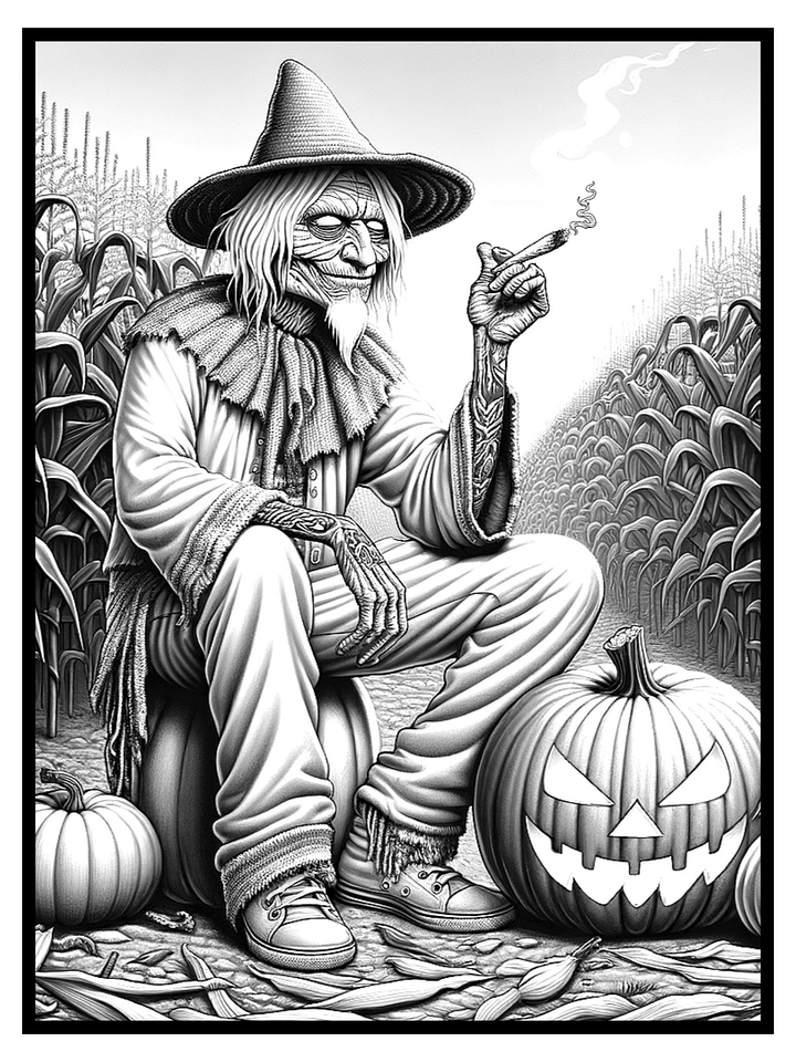 3 HAPPY HALLOWEED - Adult Coloring Pages - FREE GIFT - Download & Print product image (2)