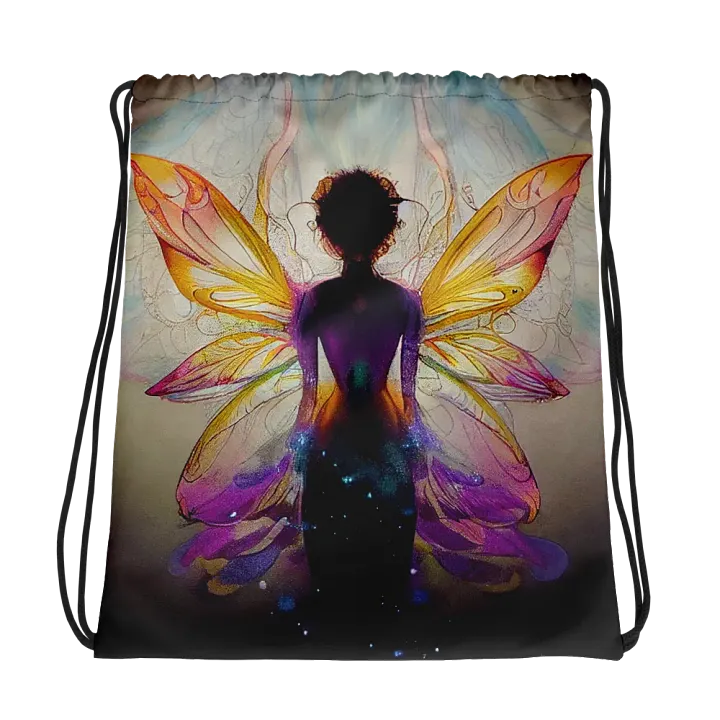 Ethereal Wings All-Over Drawstring Bag product image (1)