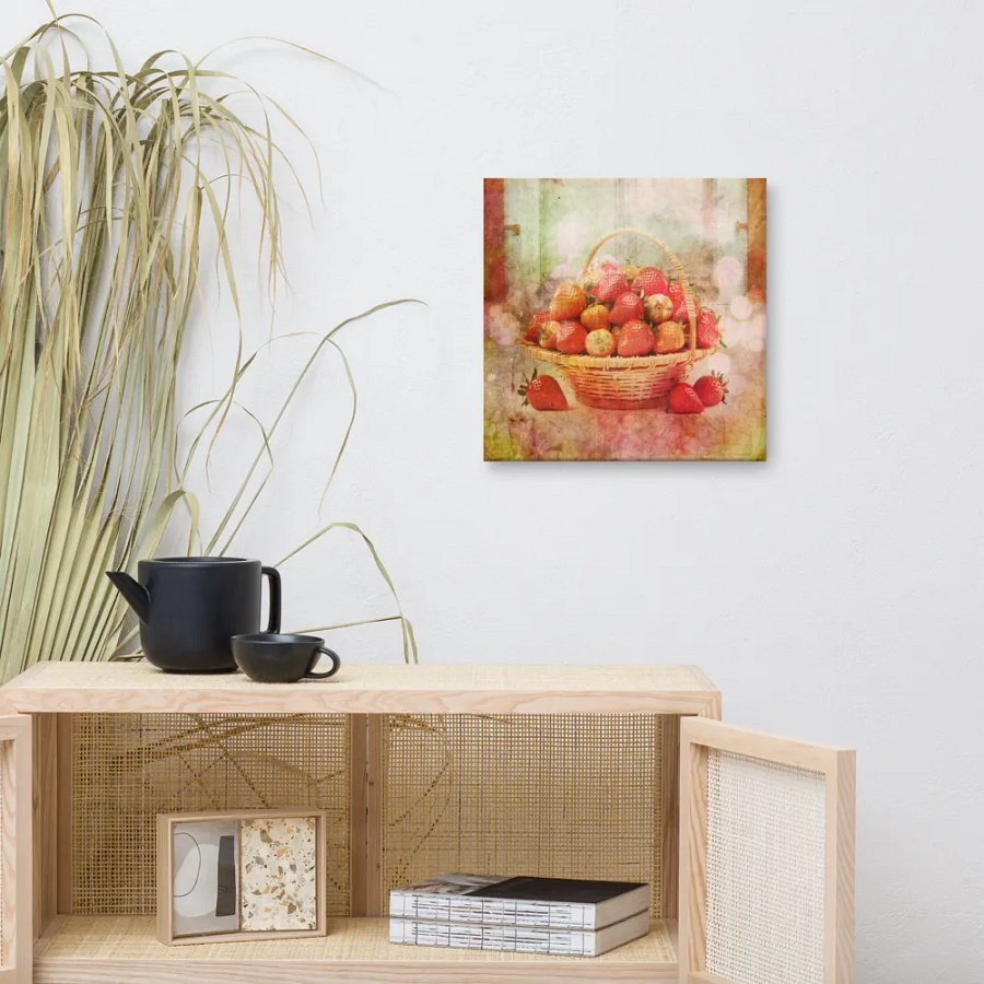 Summer Strawberry Canvas Art Print product image (4)