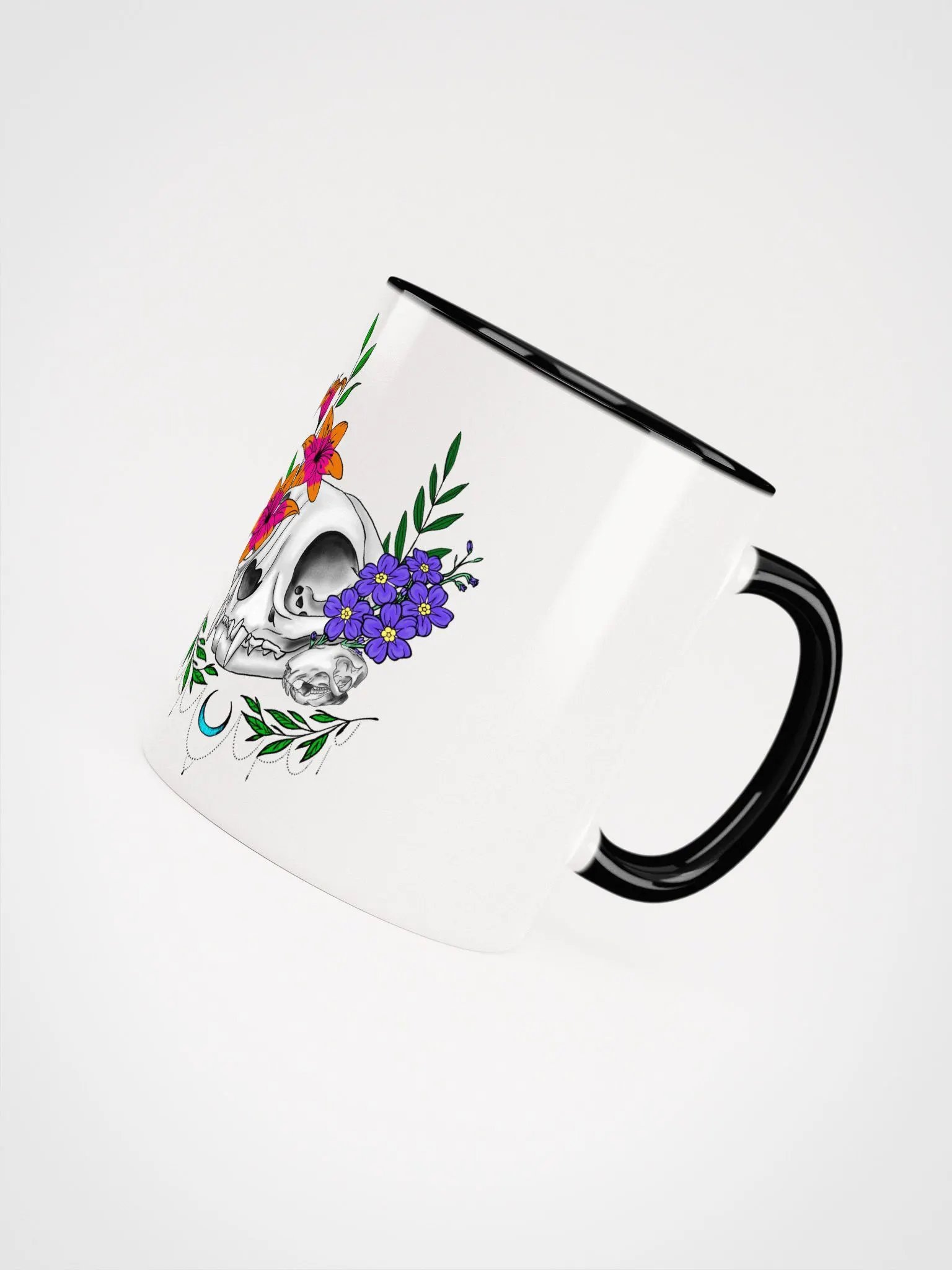 Floral Rat and Cat Skulls Mug product image (8)