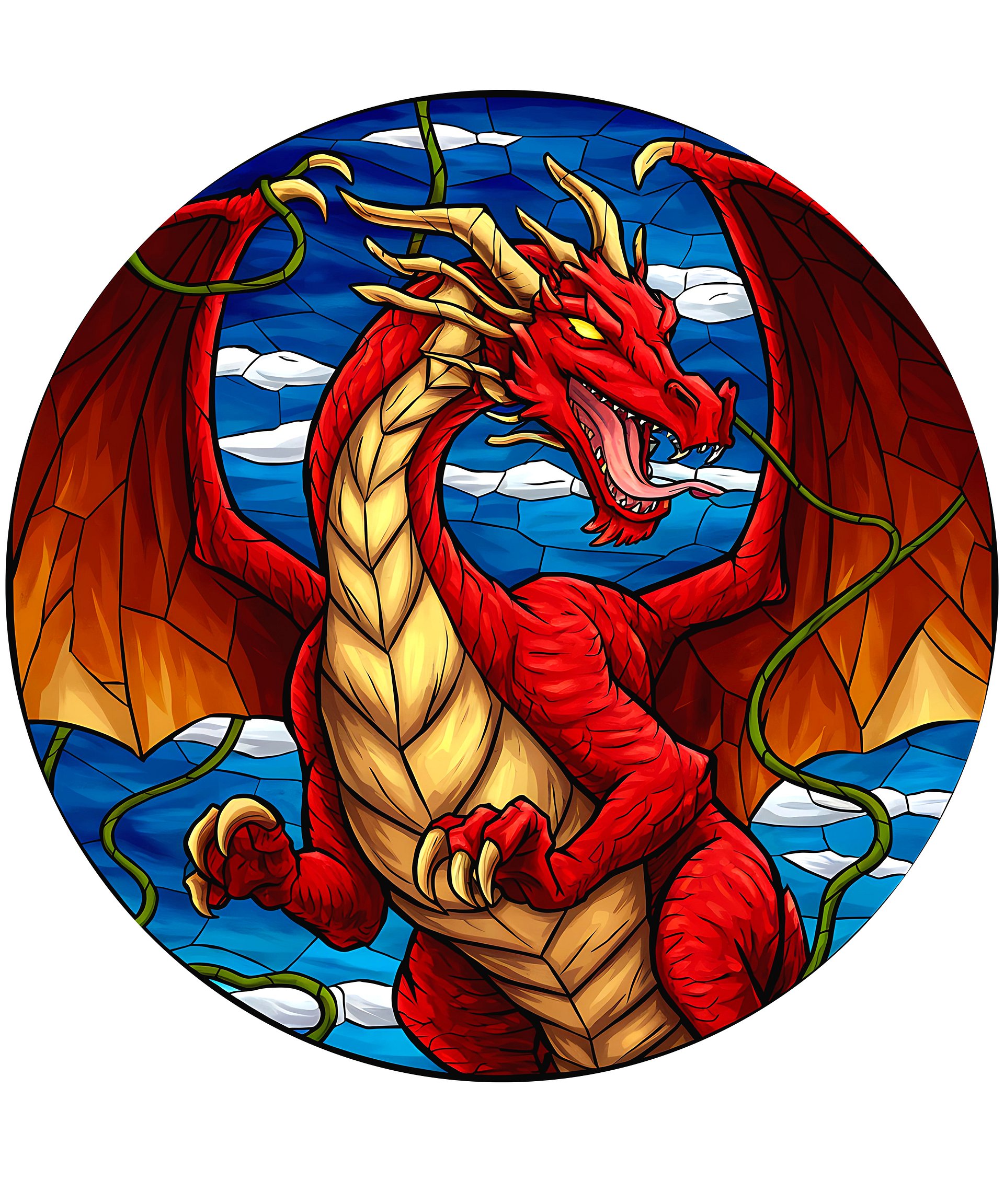 Stained Glass Red Dragon product image (2)