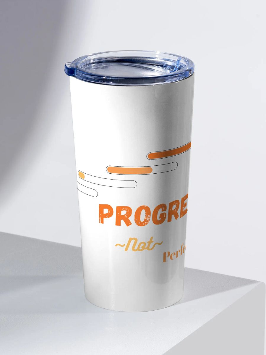 Orange 20 oz Stainless Steel Tumbler: Progress, not Perfection product image (2)