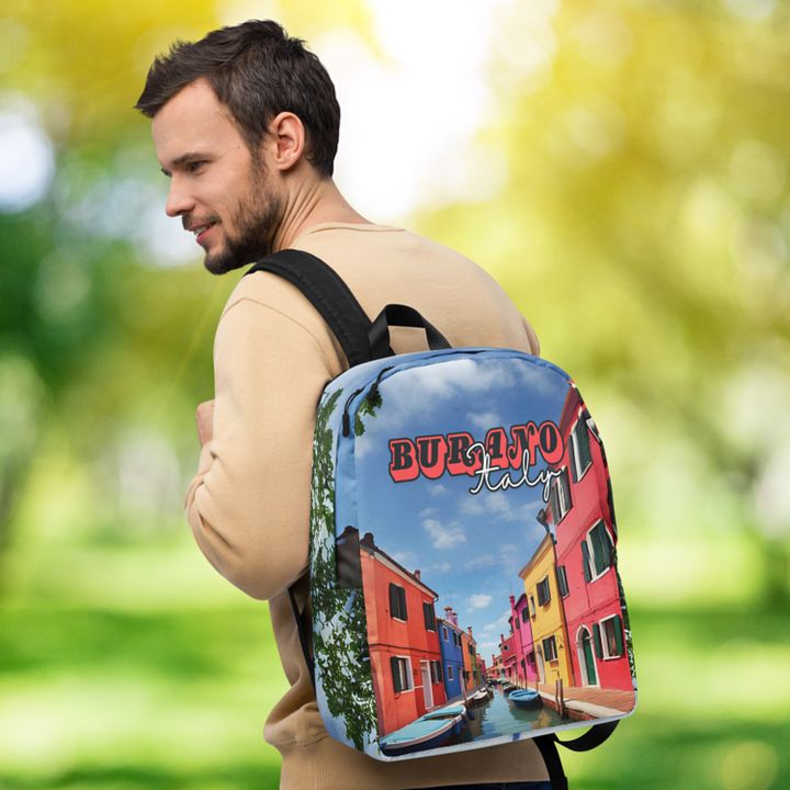 Burano Italy All Over Print Backpack product image (2)