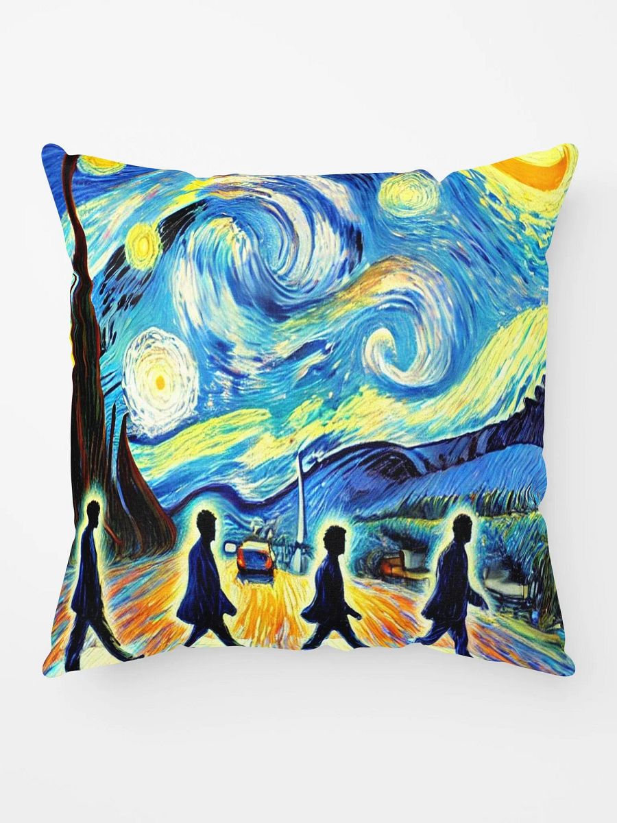 🛋️ The Beatles – Abbey Road Van Gogh-Inspired 18x18 Pillow product image (5)