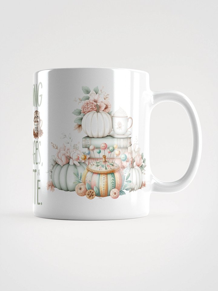 Whimsical Stitching with Paws Pages Latte Autumn Mug product image (1)