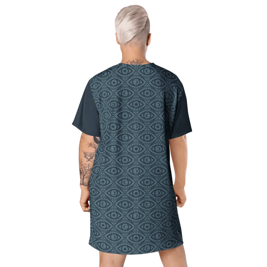 Boho Celestial Eyes Stars & Moons T-Shirt Dress product image (6)