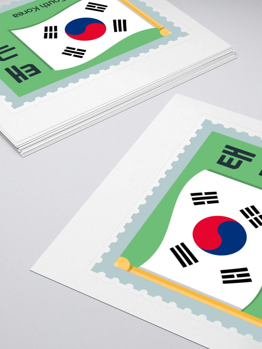 Korean National Flag (Taegeukgi ) Stamp Sticker, K-Culture Gift, Learn Korean Alphabet product image (11)