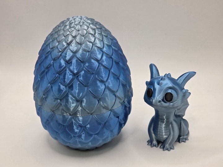 🐉 Dragon Egg with Hatchling | Multicolor 3D Print product image (1)