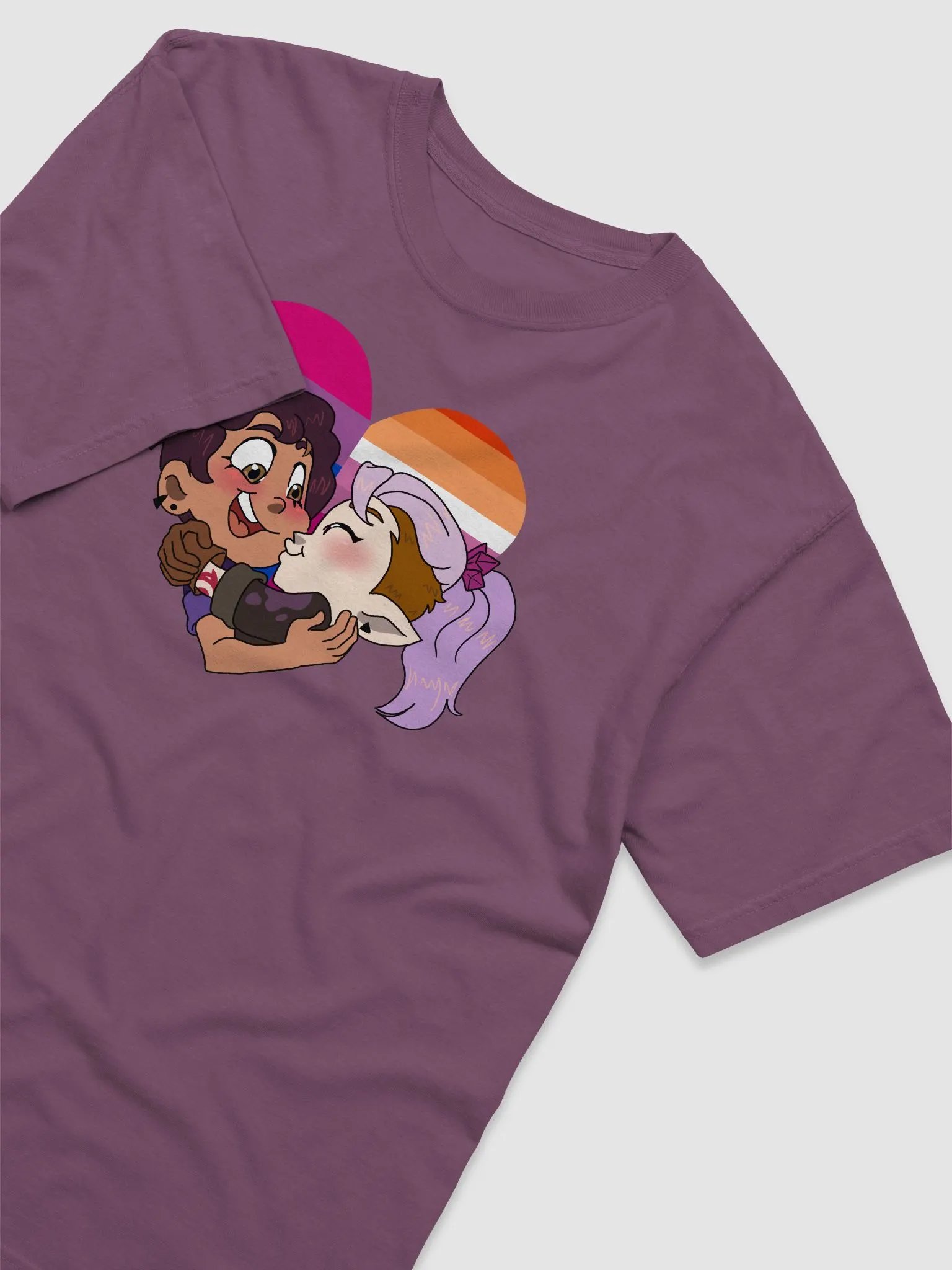 Lumity t-shirt (bi, lesbian heart) product image (40)