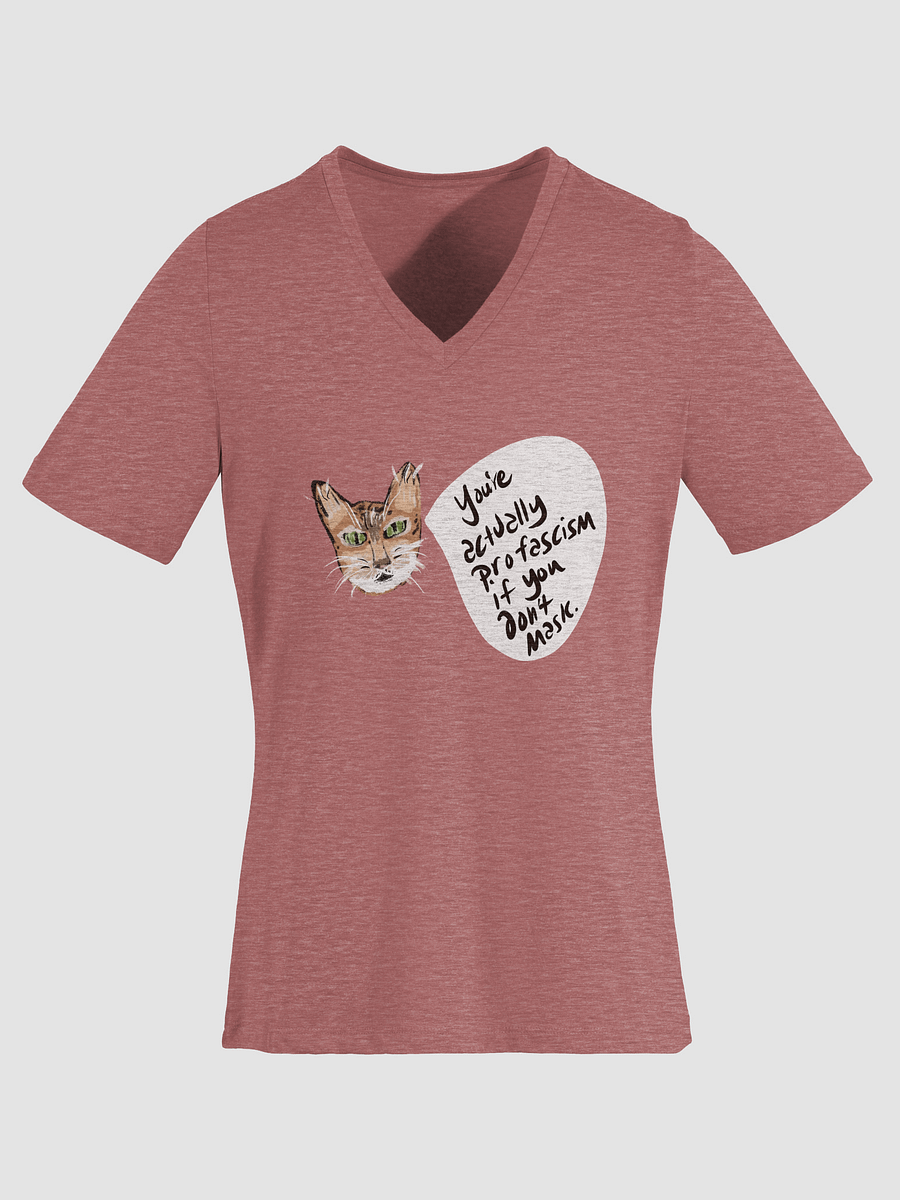 Kitty Mask Thoughts V-Neck tee product image (15)