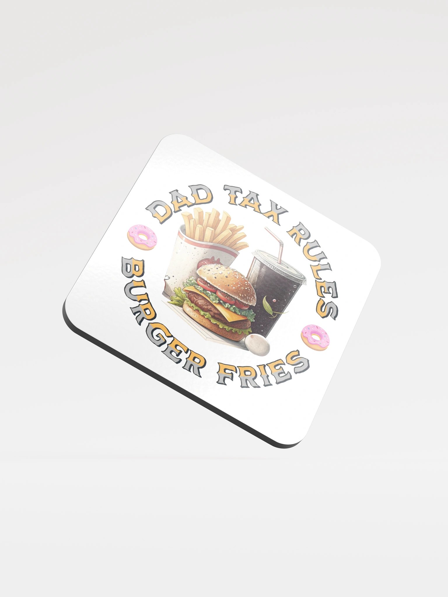 Dad Tax Rules Burger Fries Coaster Set product image (2)