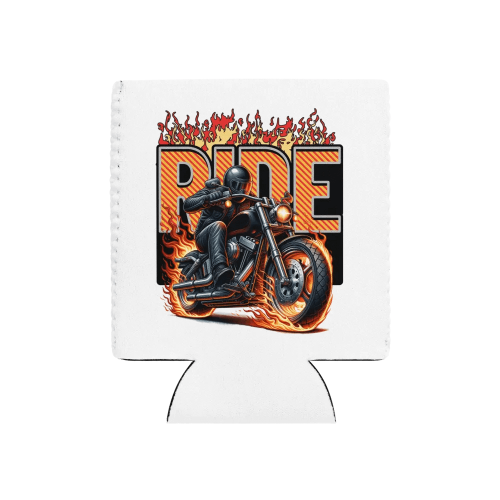 Ride Motorcycle Flaming Can Cooler product image (1)