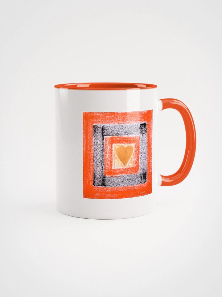 Golden Heart Geometric Ceramic Mug product image (1)