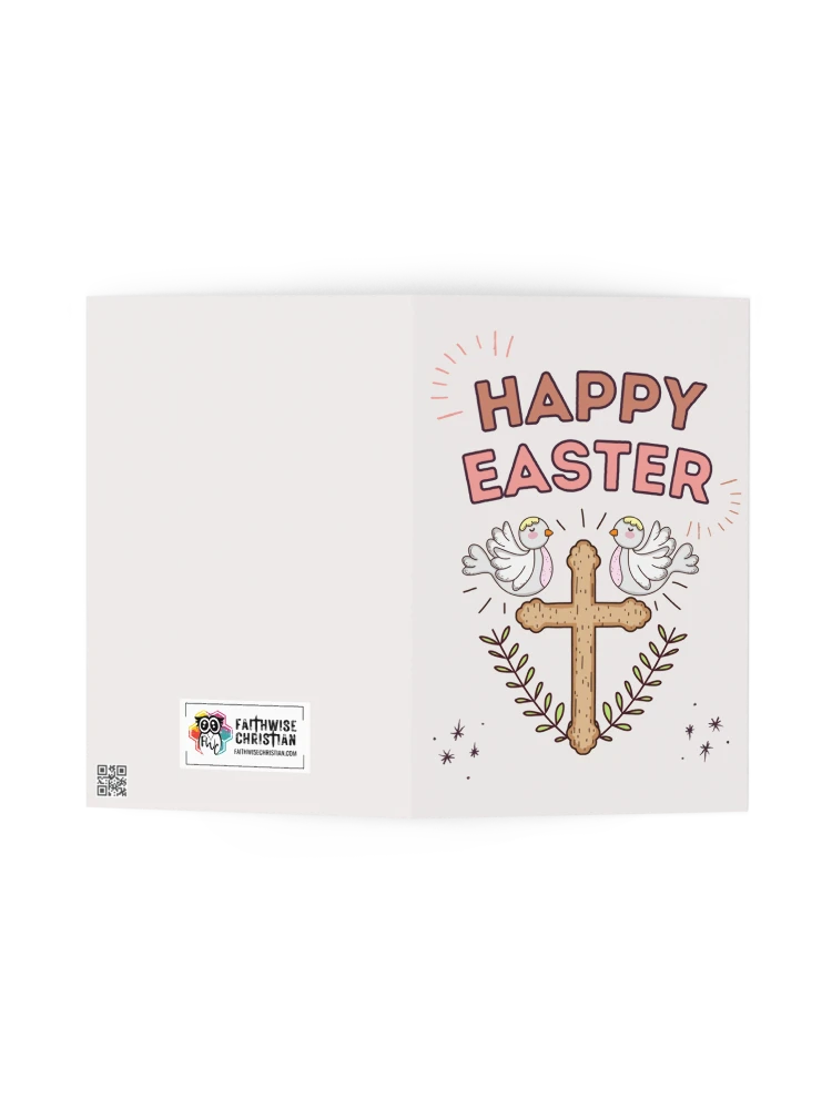 Happy Easter Doves & Cross Greetings Card product image (13)