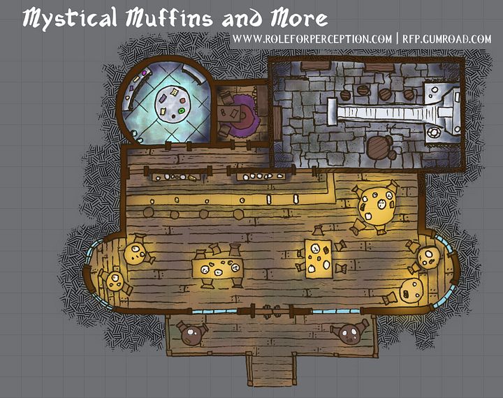 Welcome to the Mystical Muffins and More Shop: A Whimsical Encounter Map for Your Fantasy Adventures! product image (2)