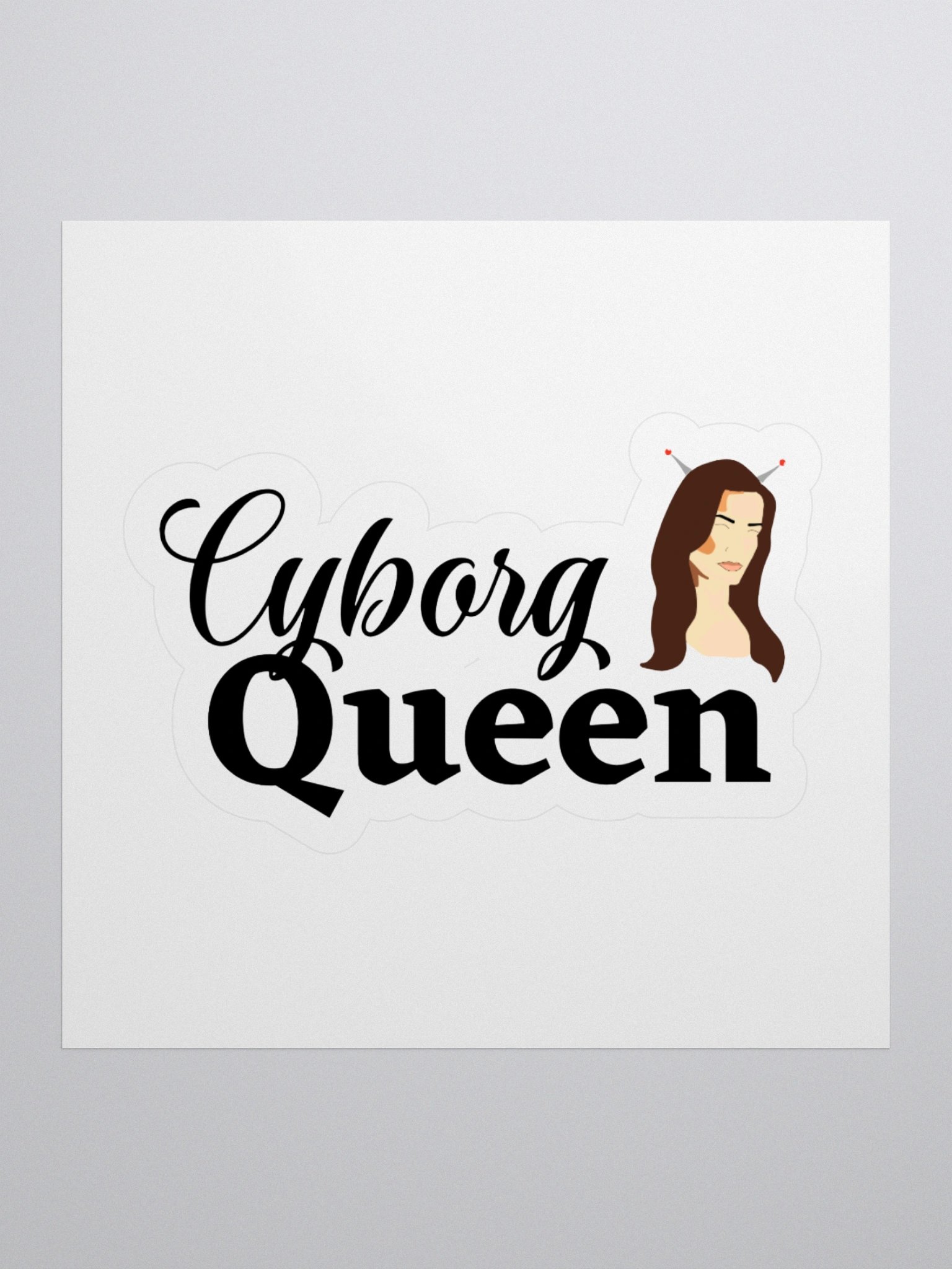 Cyborg Queen Kiss Cut Sticker product image (3)