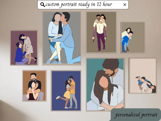 Custom Portrait, Minimalist Couple Portrait, Cute Cartoon Illustration, Personalized Print, Valentine Gift, Couple Memory Digital Gift product image (3)