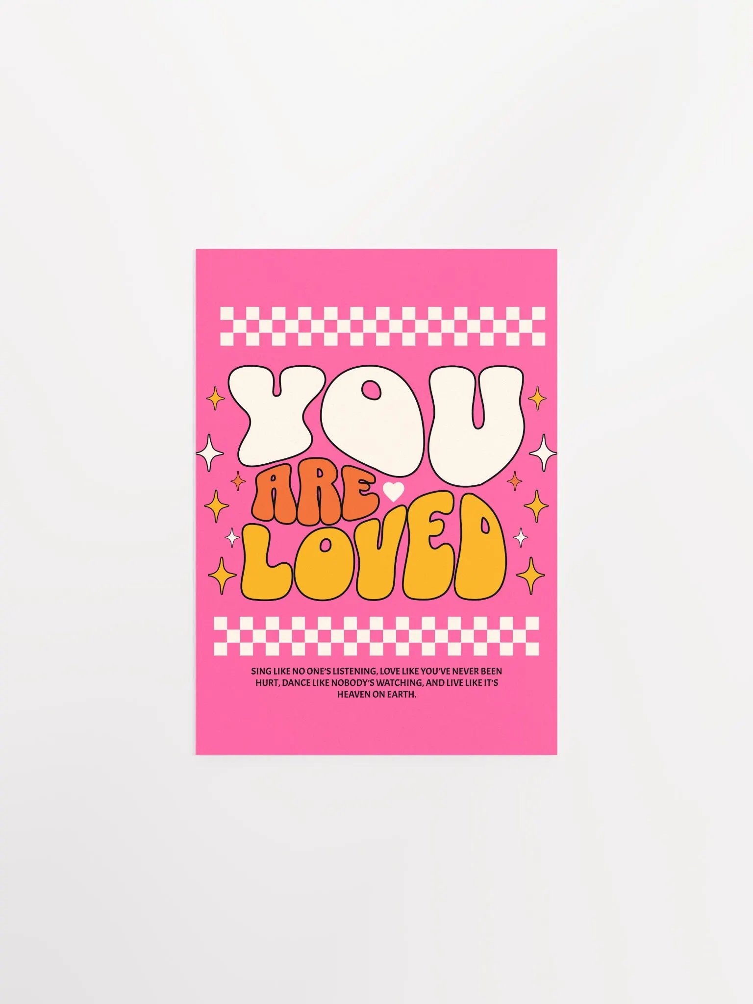 YOUR ARE LOVED Retro Typography Self-love Poster product image (8)