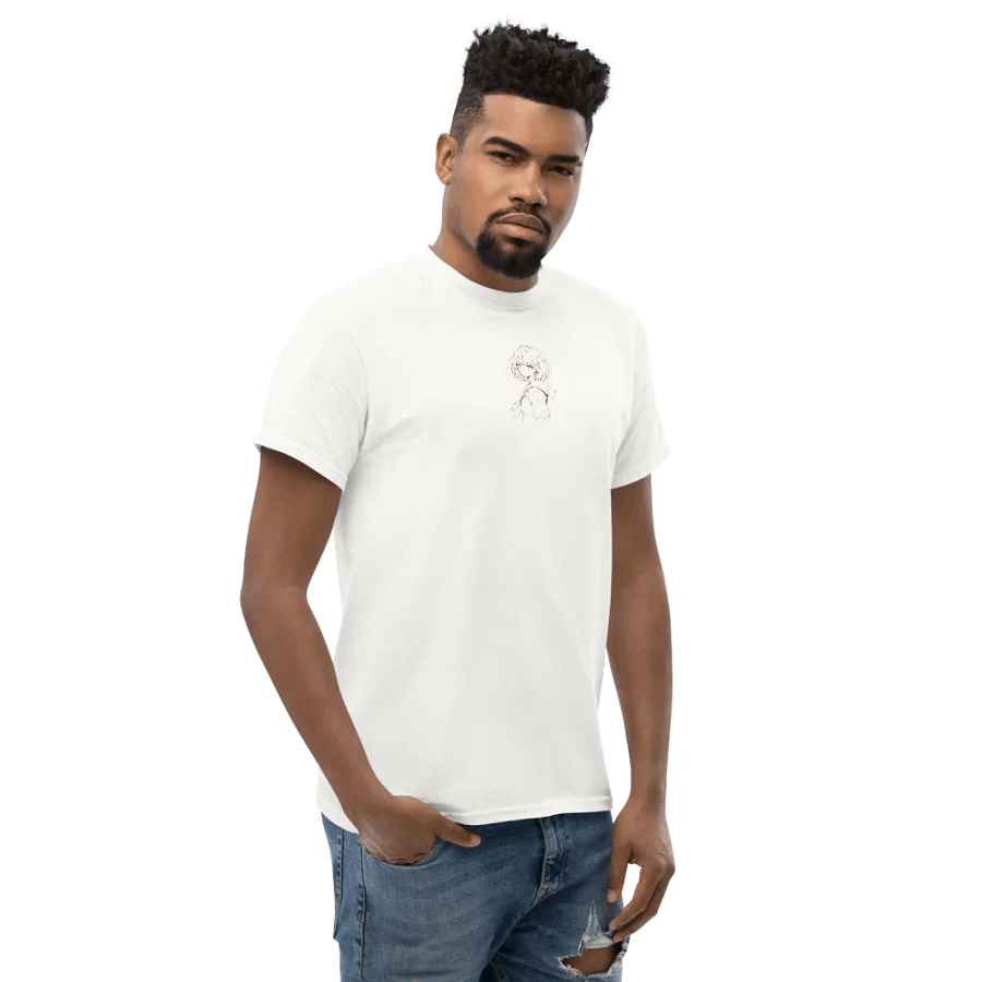 Minimalistic Anime Heavyweight Embroidered T-Shirt product image (9)