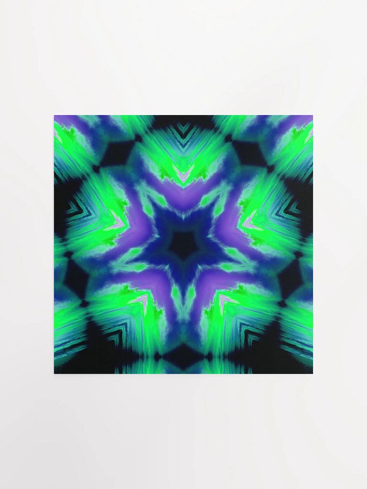 Strange Sea Witch Star Flower Poster, Green Purple Blue Beach Art Home Decor product image (1)