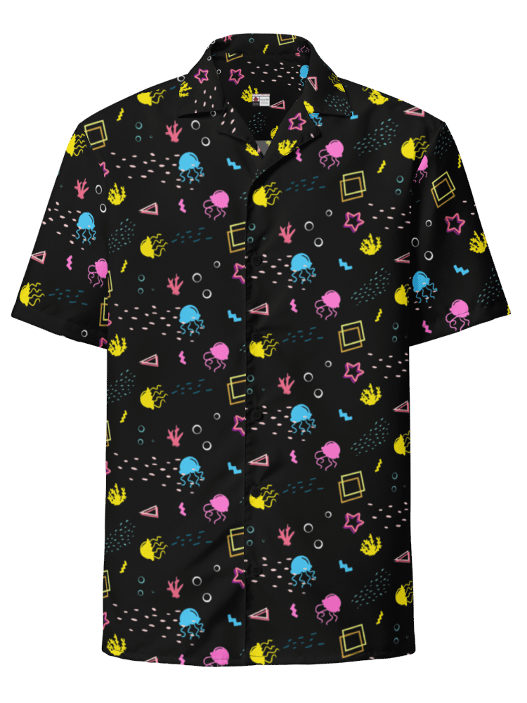 Shifty Seas dark pattern button down shirt product image (1)