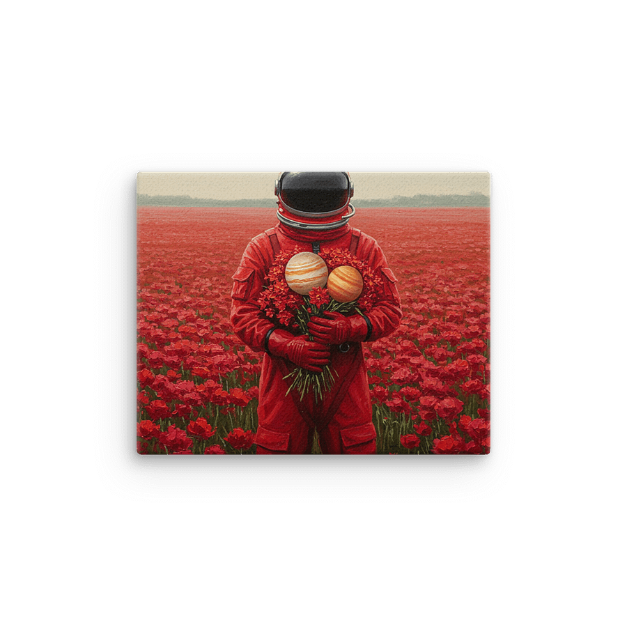 Cosmic Blossom Astronaut Canvas product image (1)