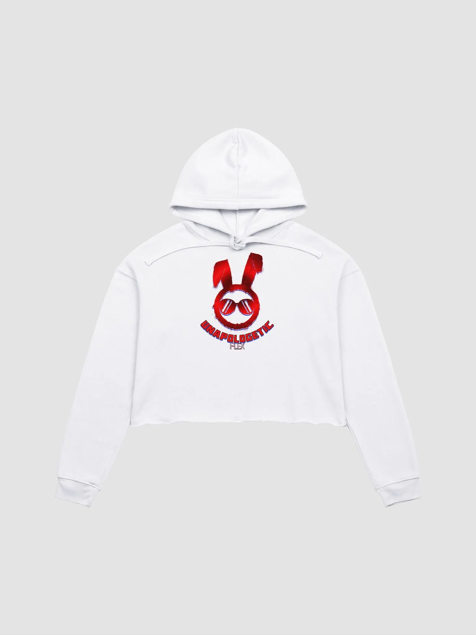 Unapologetic Flex Dripping Logo Design Crop Hoodie product image (2)