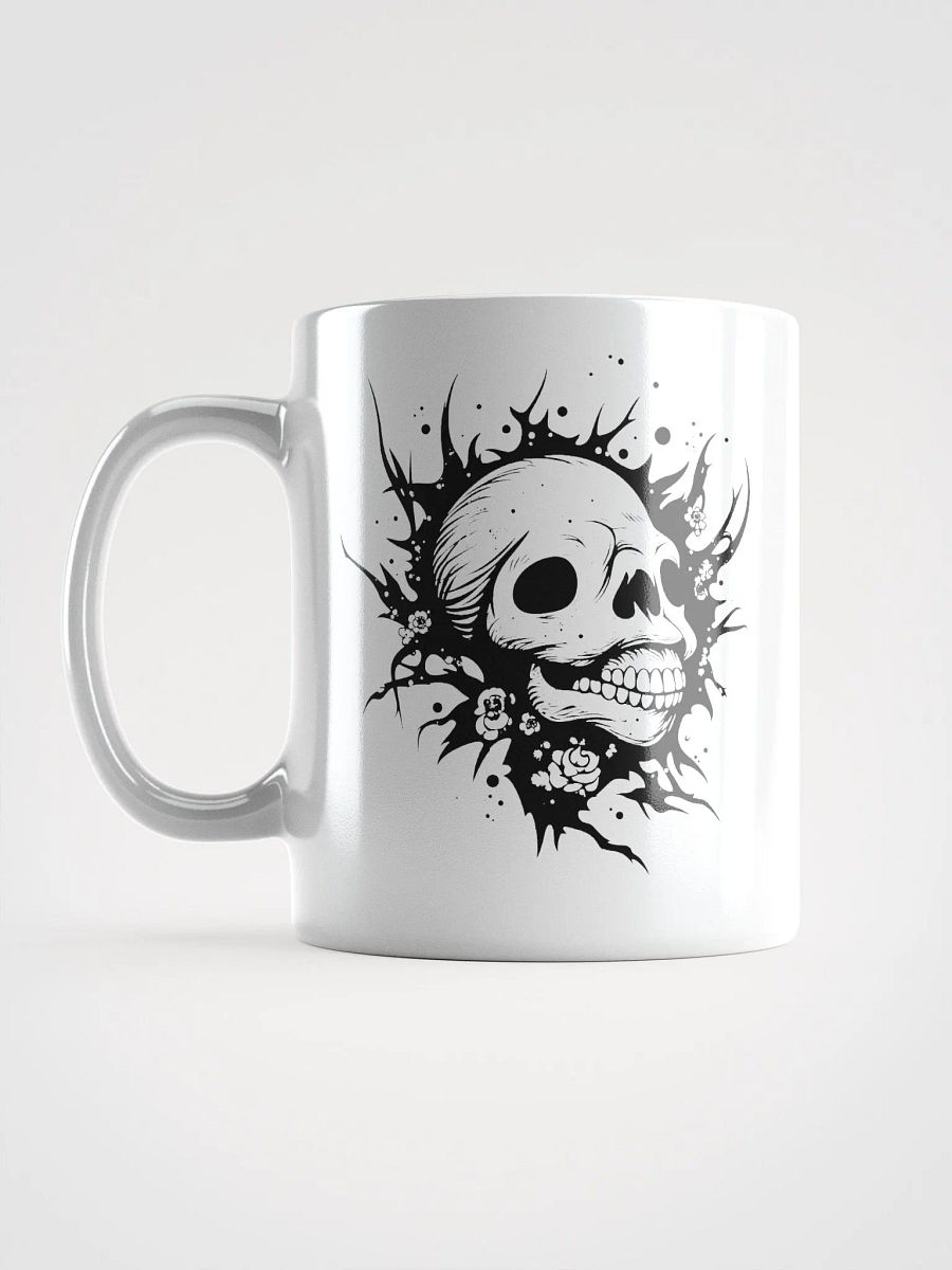 Skull with Floral Pattern Two-Tone Coffee Mug product image (16)