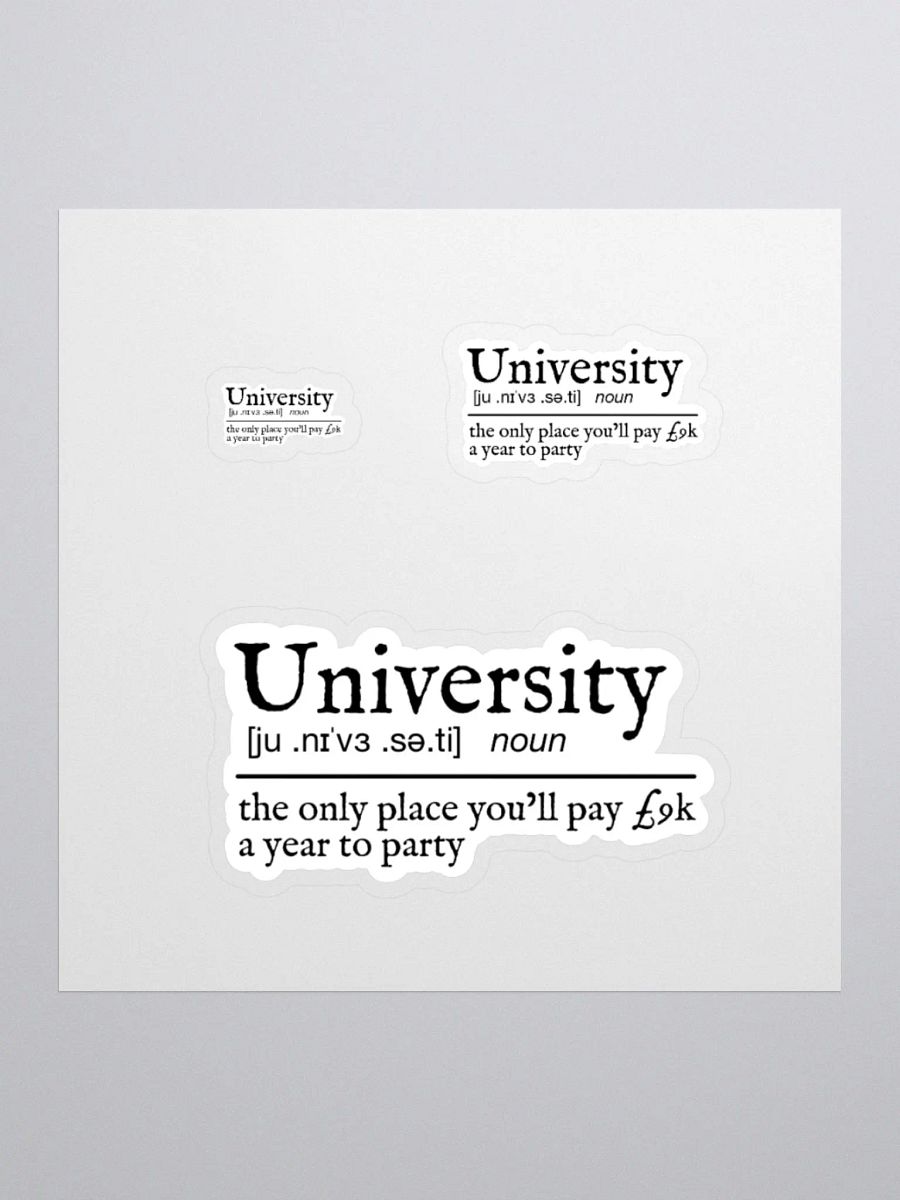 University Definition Sticker product image (1)