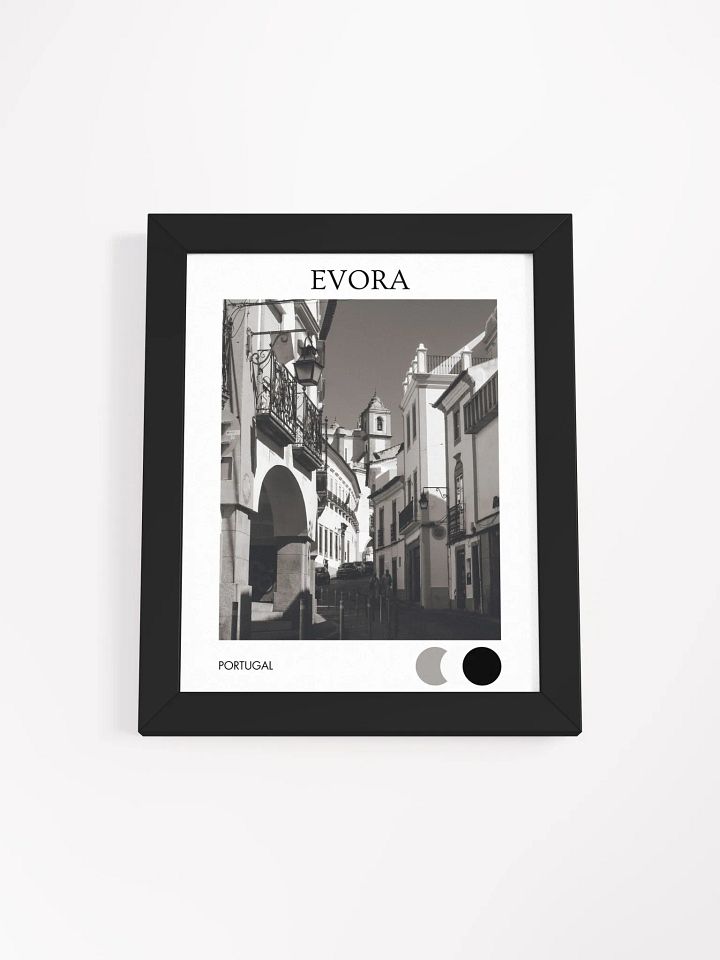 Streets of Evora - Black & White - Framed product image (1)