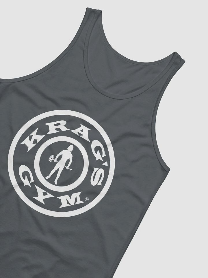 Krag's Gym Tank Top (white letter bullseye) product image (12)