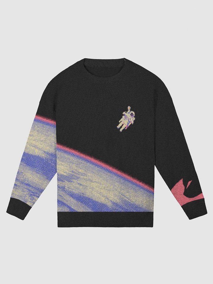KawaiKitten Knitted Cat Watching Space Sweater product image (1)