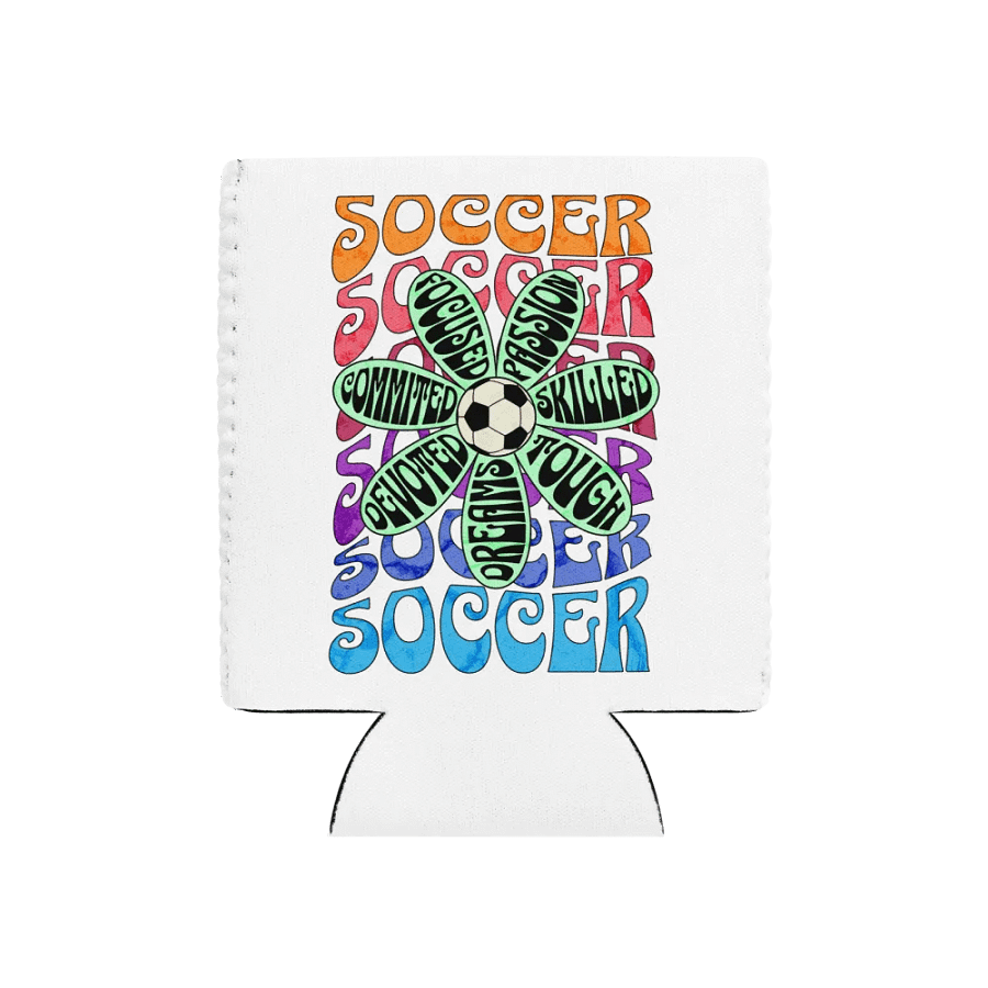 Flower Soccer Motivational Dreams Can Cooler product image (1)