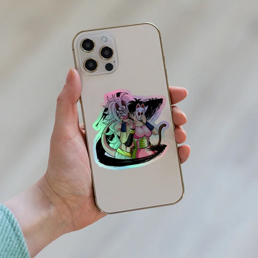 Saiyan & Android Masquerade Sticker Black product image (8)