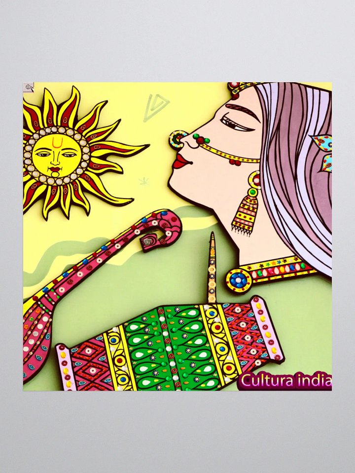 Indian culture, Vibrant Traditional Musical Art Stickers product image (2)