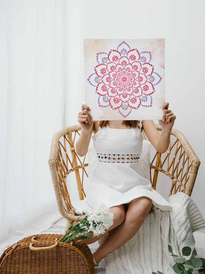 Purple and Pink Dot Mandala Posters, 2 JPG files product image (2)