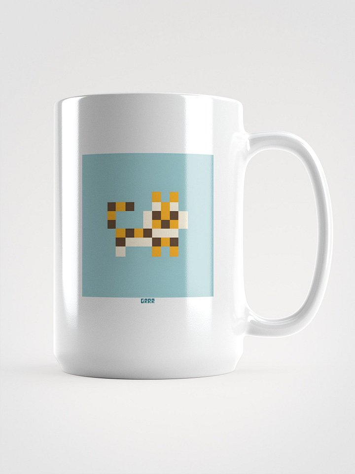 AR Grrr Tiger Pixel Glossy Mug 15 oz product image (1)