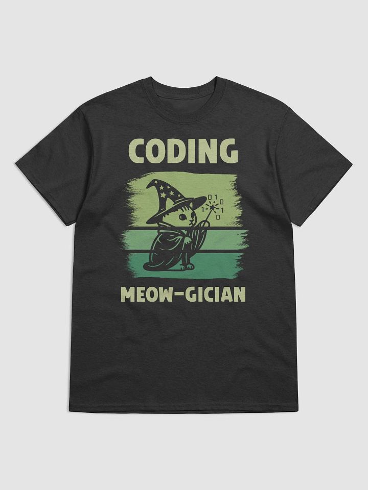"Coding Meow-gician" Wizard Cat Funny T-Shirt product image (2)