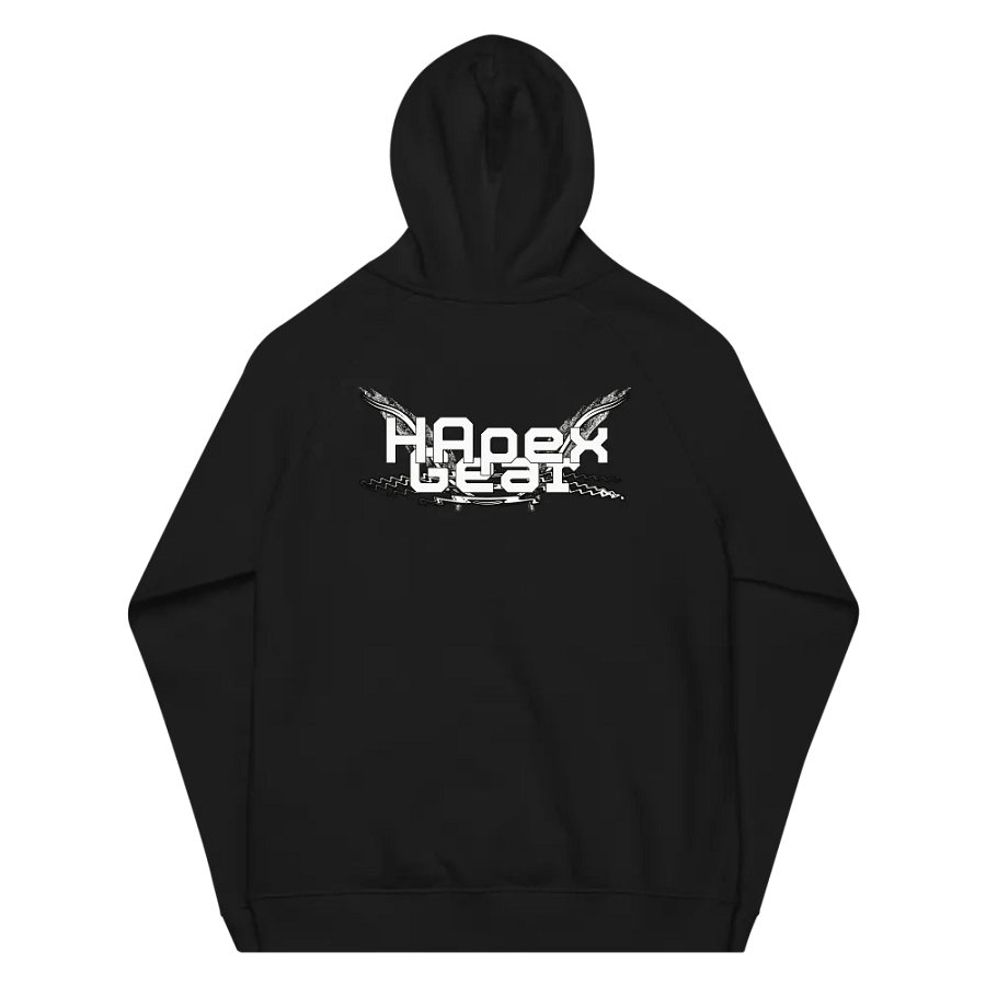 Unisex Eco Raglan Hoodie - White HApex Gear White Logo product image (6)