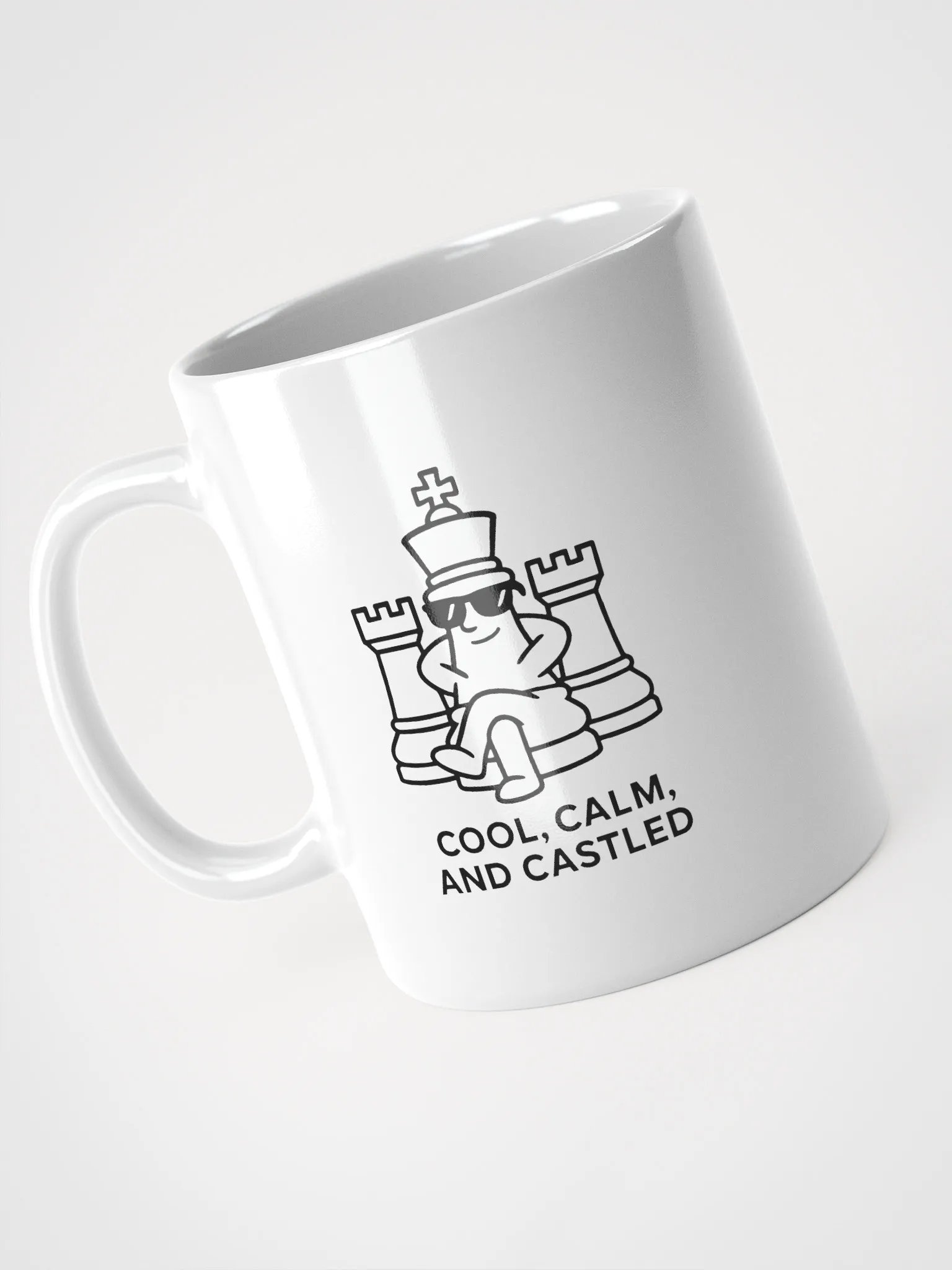 Cool, Calm, and Castled - White Glossy Mug product image (3)
