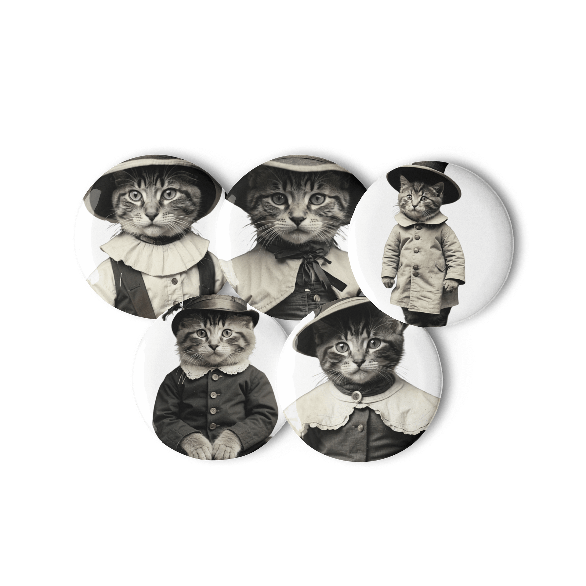 Vintage Cats Glossy Pin Button Collection product image (5)