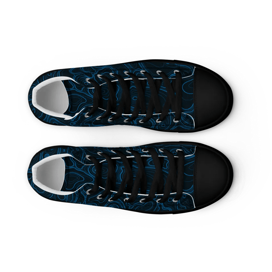 Topographic Blue Men's High Tops product image (9)
